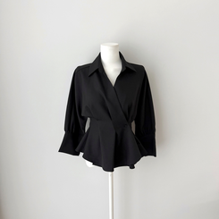 ピンタックシャツブラウス(6color)