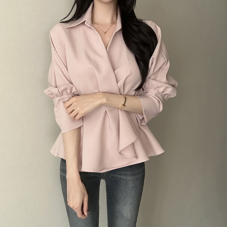 ピンタックシャツブラウス(6color) PINK