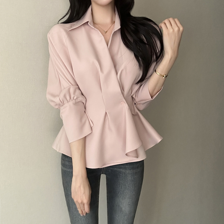 ピンタックシャツブラウス(6color) PINK