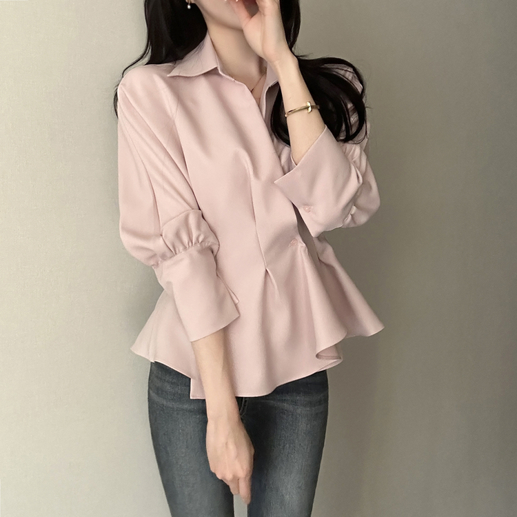 ピンタックシャツブラウス(6color) PINK