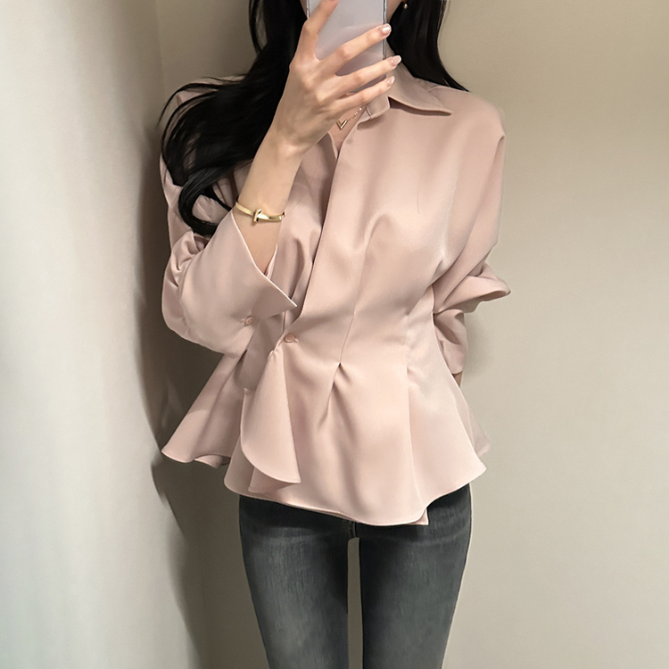 ピンタックシャツブラウス(6color) PINK