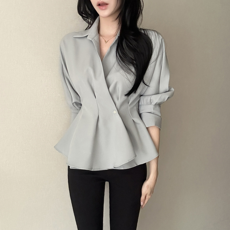 ピンタックシャツブラウス(6color) MINT