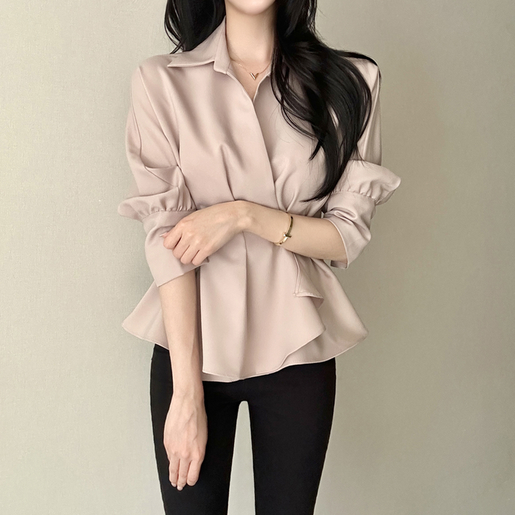 ピンタックシャツブラウス(6color) IVORY