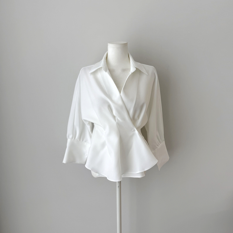 ピンタックシャツブラウス(6color)