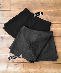 디에브 모직 A라인 사이드 트임 콘솔지퍼 미니 스커트