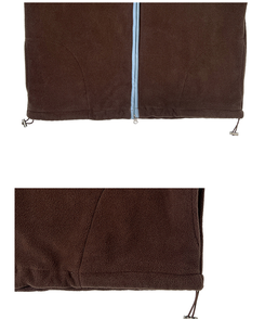 ハイネックフードフリースジップアップ