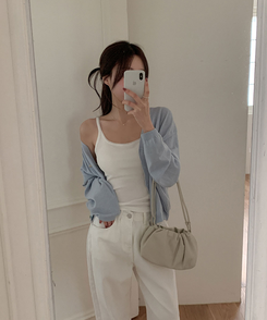 【カップ付き】レースレイヤードスリーブレス IVORY