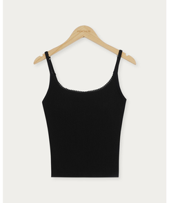 【カップ付き】レースレイヤードスリーブレス