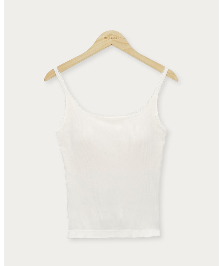 【カップ付き】レースレイヤードスリーブレス