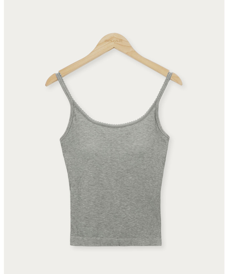 【カップ付き】レースレイヤードスリーブレス