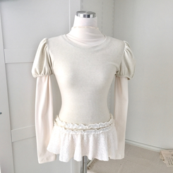 숲속소녀 부들부들 레이어드 캉캉 프릴 반팔티셔츠 프릴 목폴라 긴팔 티셔츠