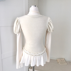 숲속소녀 부들부들 레이어드 캉캉 프릴 반팔티셔츠 프릴 목폴라 긴팔 티셔츠