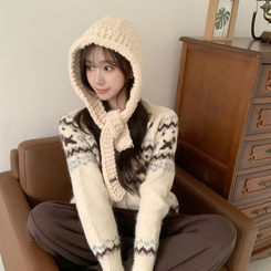 모니모 카라 노르딕 겨울 긴팔 니트 가디건 하이넥 버튼 아우터 오버핏 상의 폴라 루즈핏 울 긴팔티 아이보리