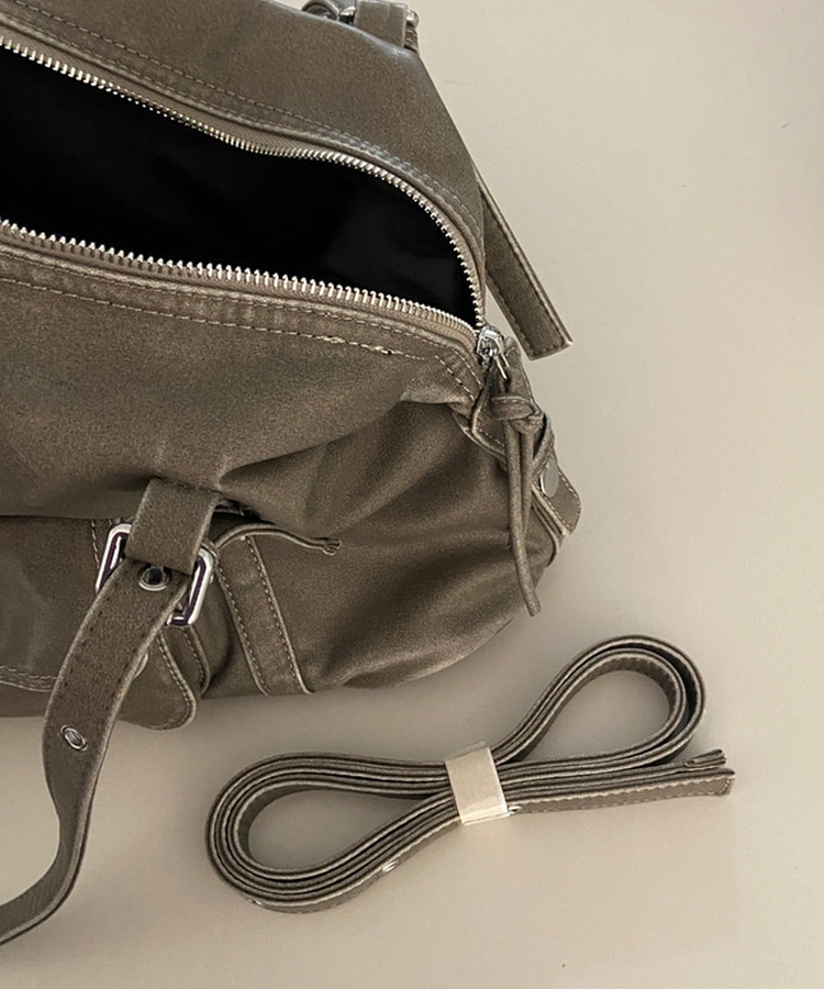 フェイクレザーショルダートートバッグ(5color)