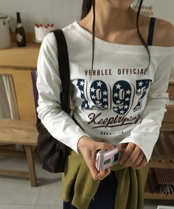 1997スターワンオフレタリング長袖Tシャツ(5color) WHITE