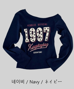 1997スターワンオフレタリング長袖Tシャツ(5color)