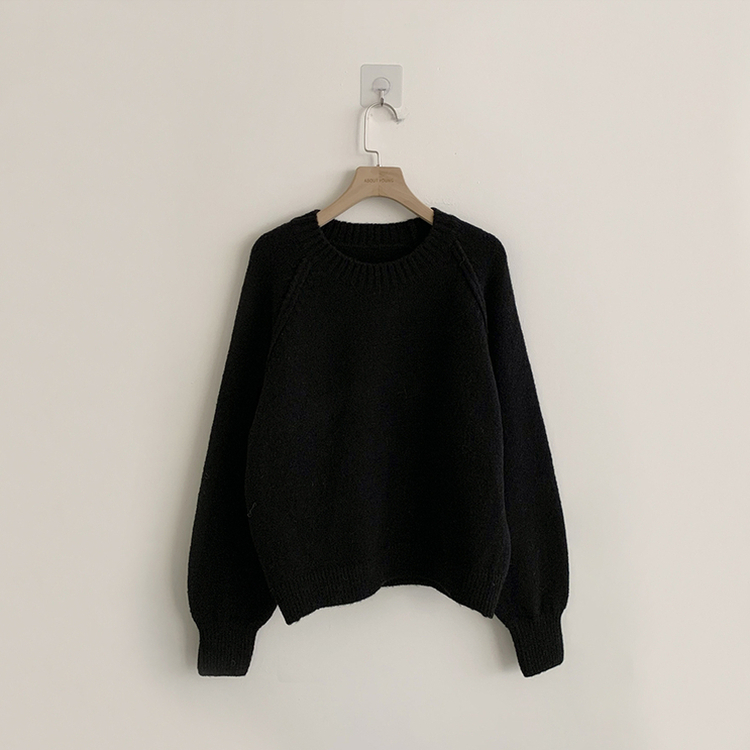 퀄리티 핏 보장하는 모모 라운드 아방핏 겨울 긴팔 니트 루즈핏 긴팔티 데일리 상의 6color