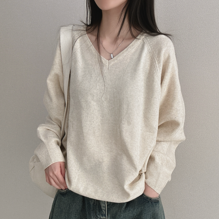 デイリーウールVネックニット(8color) LINEN