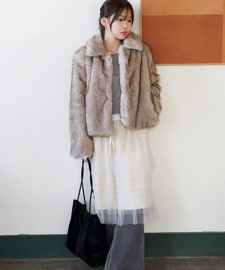 ラフレイヤードTシャツ MELANGE GRAY