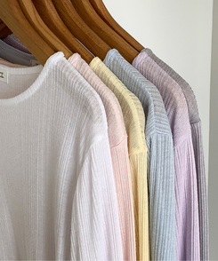 ウェーブ長袖Tシャツ(6color)