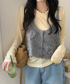 ウェーブ長袖Tシャツ(6color) Butter yellow