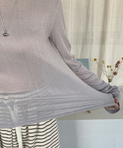 ウェーブ長袖Tシャツ(6color) GREY