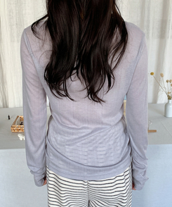 ウェーブ長袖Tシャツ(6color) GREY