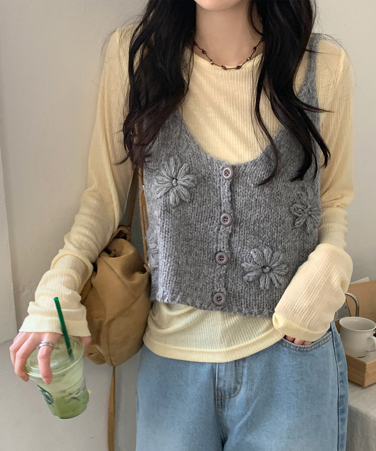 ウェーブ長袖Tシャツ(6color) Butter yellow