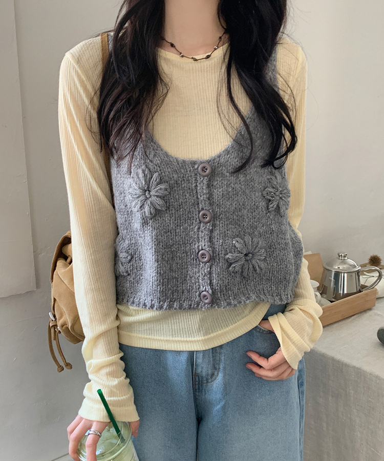 ウェーブ長袖Tシャツ(6color) Butter yellow