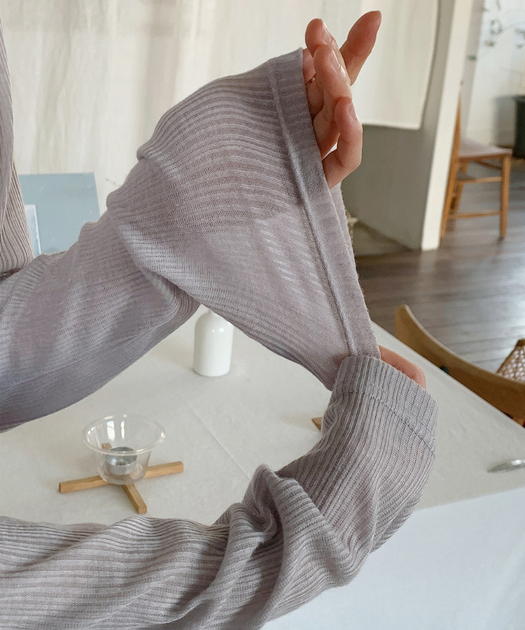 ウェーブ長袖Tシャツ(6color) GREY