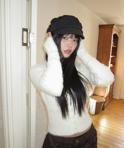 ウールプリーツキャップ GRAY