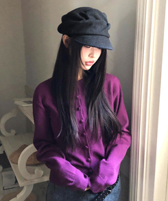 ウールプリーツキャップ CHARCOAL