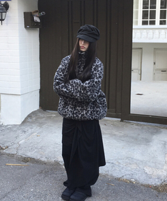 ウールプリーツキャップ CHARCOAL