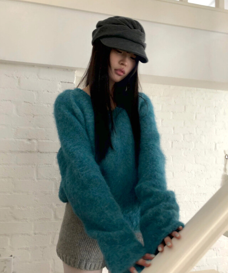 ウールプリーツキャップ GRAY