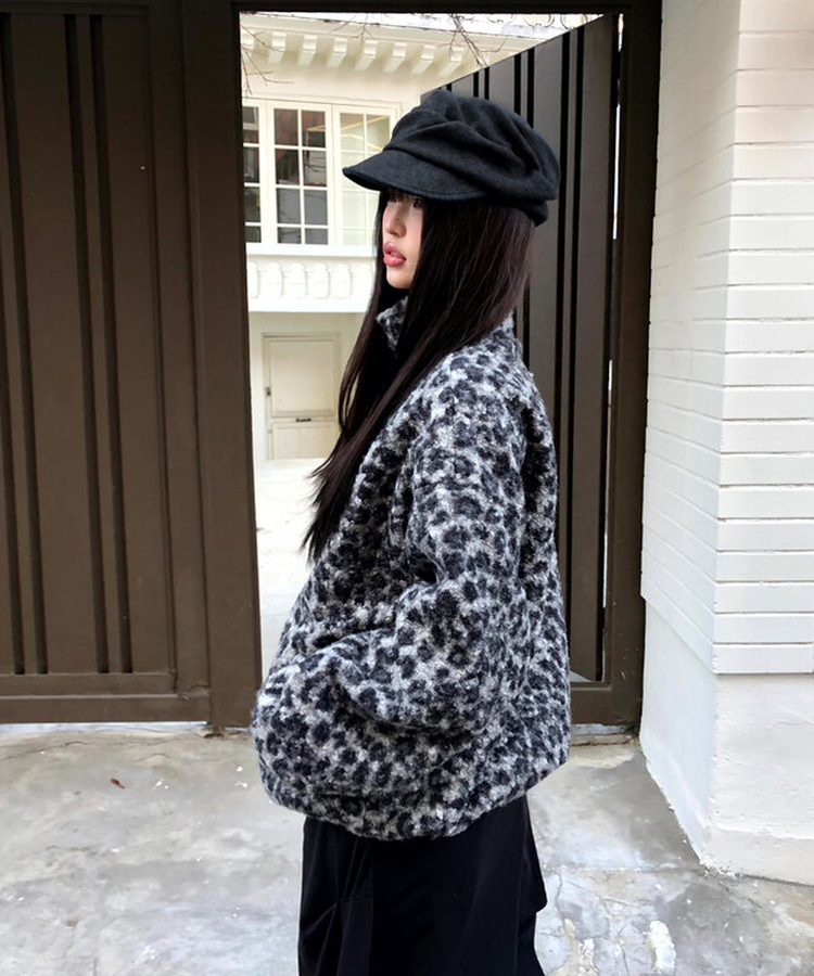 ウールプリーツキャップ CHARCOAL