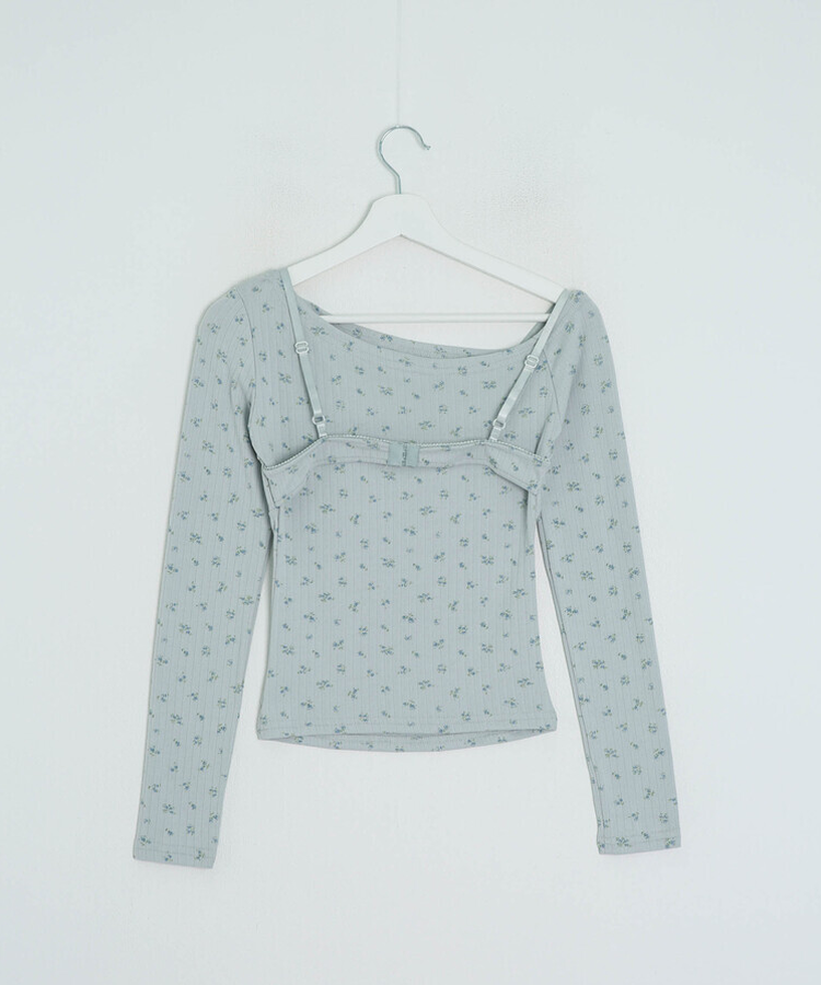 잔꽃 레이어드 긴팔티셔츠