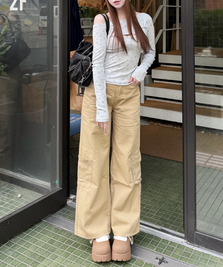 カーゴワイドパンツ BEIGE