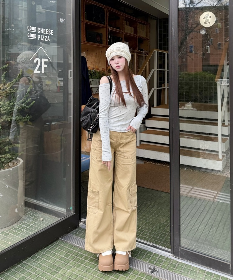 カーゴワイドパンツ BEIGE