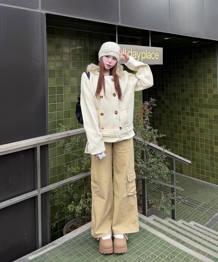 カーゴワイドパンツ BEIGE