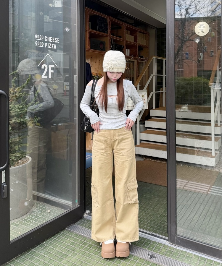 カーゴワイドパンツ BEIGE