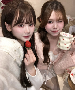 리본 꽈배기 레이어드 니트 핑크