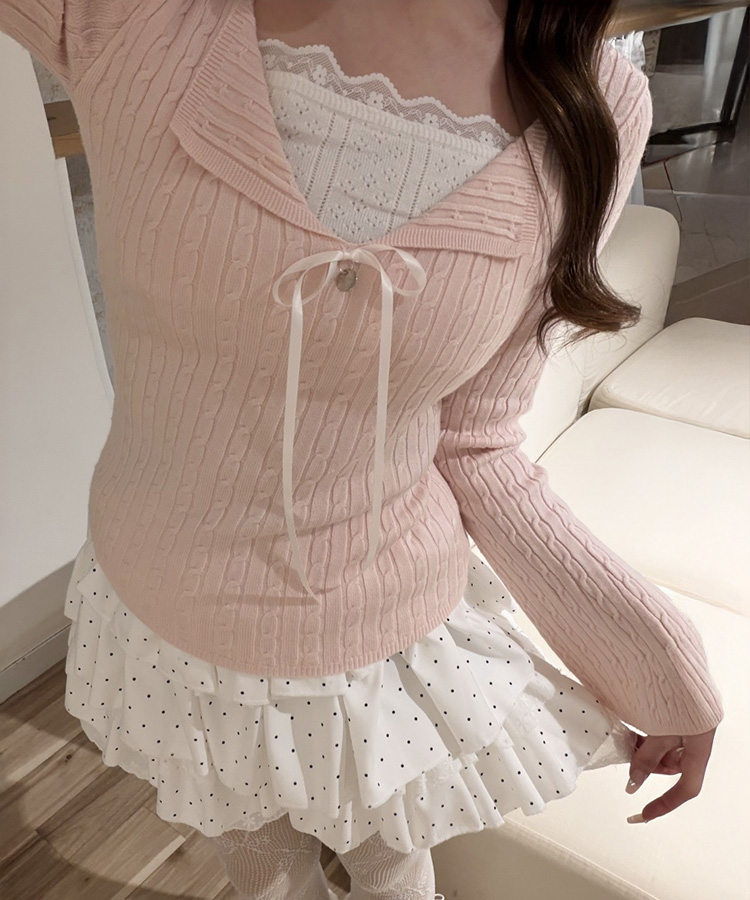 ドットフリルミニスカート IVORY