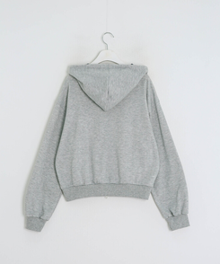 バイカラーフードダブルジップアップ