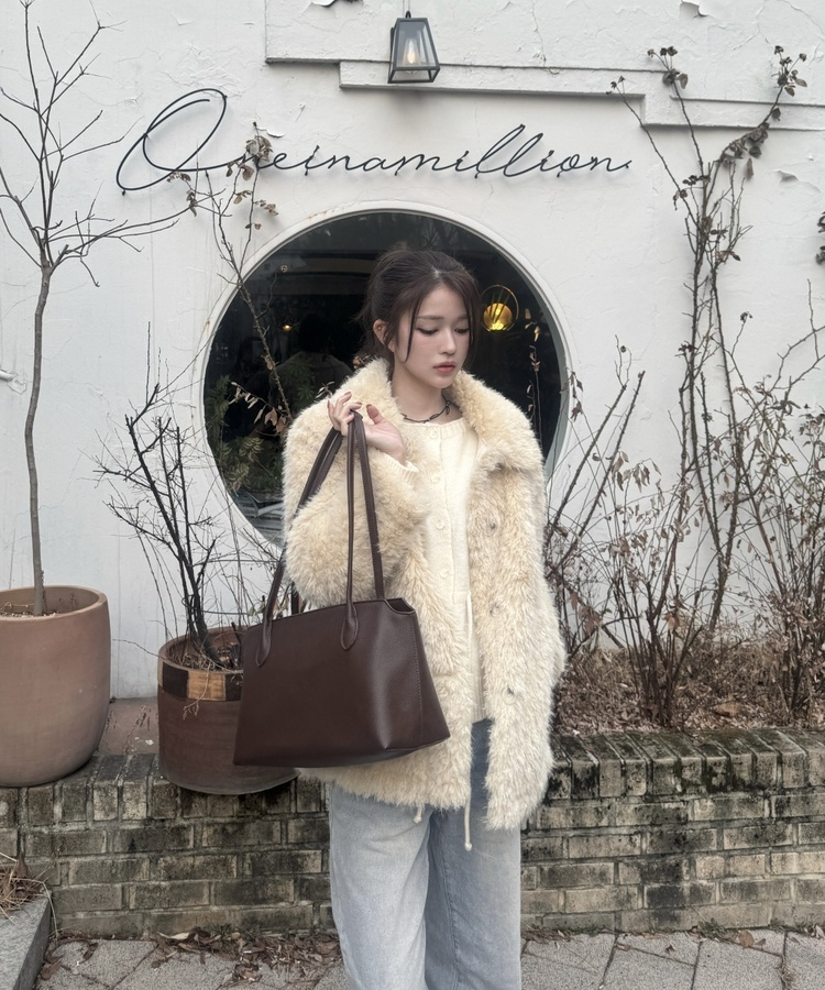 심플 베이직 캐주얼 숄더백 커피