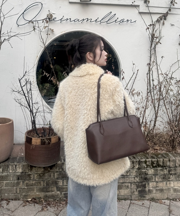 심플 베이직 캐주얼 숄더백 커피