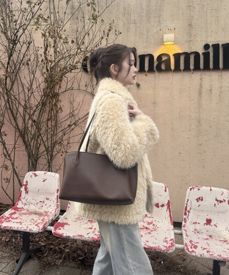 심플 베이직 캐주얼 숄더백 커피