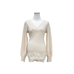 スリムディープVネックニット