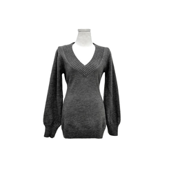 スリムディープVネックニット