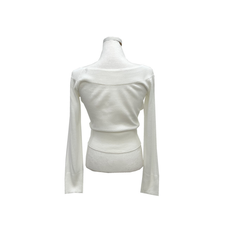 オフショルダーペンダントスリムニット(5color)