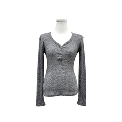 ボタンリブグラム長袖Tシャツ(5color)